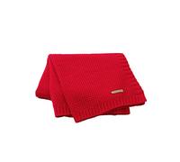 Odot Baby Soft Knit Pure Blanket for Boys and Girls, Toddler Warm Swaddle Sleeping Square Throw Blankets Knitted Unisex Patterns Pram Cot Bed Textured Sleep Blanket (80x100cm,Red)