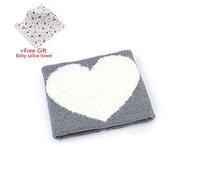 Odot Baby Soft Knit Pure Blanket for Boys and Girls, Toddler Warm Swaddle Sleeping Square Throw Blankets Knitted Unisex Patterns Pram Cot Bed Textured Sleep Blanket (95cm x 75cm,gray)