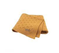 Odot Baby Soft Knit Pure Blanket for Boys Girls Hollow Leaf Shape, Toddler Warm Swaddle Sleeping Square Throw Blankets Knitted Patterns Pram Cot Bed Textured Sleep Blanket (100 * 80cm,Khaki)