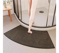 Odot Bath Mat, Curved Braid Style Rubber Non-Slip Bottom Bathroom Mat, Super Absorbent Floor Mats, Quick Drying Bath Carpet, Washable Bathroom Accessory for Kitchen Toilet (Dark Coffee,45x100cm)