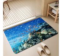 Odot Bath Mat Non Slip Washable Large Small (Marine animal 10,60x90cm)