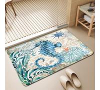 Odot Bath Mat Non Slip Washable Large Small (Marine animal 5,50x80cm)