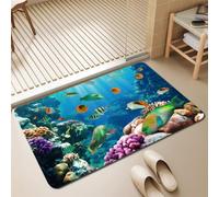 Odot Bath Mat Non Slip Washable Large Small (Marine animal 6,60x90cm)