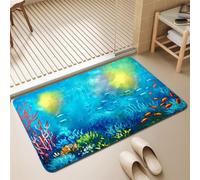 Odot Bath Mat Non Slip Washable Large Small (Marine animal 8,60x90cm)