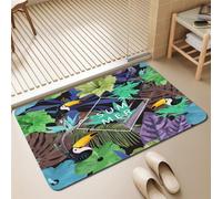 Odot Bath Mat Non Slip Washable Large Small (Tropical Leaf 4,80x120cm)
