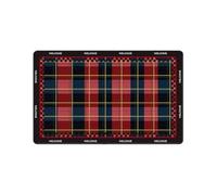 Odot Bath Mat, Simple Plaid Print Rubber Non-Slip Bottom Bathroom Mat, Super Absorbent Floor Mats, Quick Drying Bath Carpet, Washable Bathroom Accessory for Kitchen Toilet (Navy 1,50x80cm)