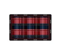 Odot Bath Mat, Simple Plaid Print Rubber Non-Slip Bottom Bathroom Mat, Super Absorbent Floor Mats, Quick Drying Bath Carpet, Washable Bathroom Accessory for Kitchen Toilet (Navy 2,50x80cm)