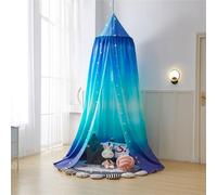 Odot Bed Canopy for Girls and Boys, Hanging Canopy for Bedroom Kids Bed Canopies for Children Travel Mosquito Net for Bed Princess Bed Round Dome for Baby Cot, Nursery (65cm,Blue Sky)