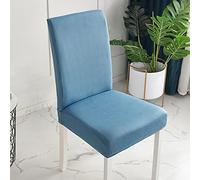 Odot Chair Covers, Elastic Dining Chairs Set of 2/4/6, Seat Covers Washable Removable, Extensible Dining Chair Covers, High Back Chair Cover for Hotel, Home (Set of 4,Light blue)
