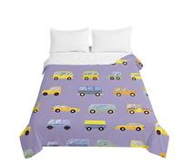 Odot Children Bedspread Throw Single Double Super King Size Quilted Soft Microfiber Lightweight Car pattern Bedspreads Quilt Coverlet All Season Bedding (cartoon car 7,130x150cm)