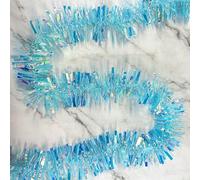 Odot Christmas Tinsel, Xmas Shiny Tinsel Garland for Christmas Decorations, 10Pcs Xmas Tree New Year Wedding Table Centerpiece Fireplace Stairs Wreath Doorway (Blue,1m)
