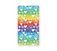 Odot Cot Bed Fitted Sheets 130x70cm, Love Heart Pattern Cot Bed Sheet Fitted Sheets for Cribs Baby Bed Sheets Soft Durable Bassinet Sheets Cot Bed Mattress Protector for Boy Girl (Rainbow)