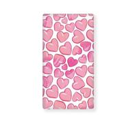 Odot Cot Bed Fitted Sheets 130x70cm, Love Heart Pattern Cot Bed Sheet Fitted Sheets for Cribs Baby Bed Sheets Soft Durable Bassinet Sheets Cot Bed Mattress Protector for Boy Girl (Pink Love Heart)