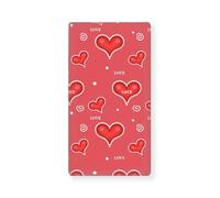 Odot Cot Bed Fitted Sheets 130x70cm, Love Heart Pattern Cot Bed Sheet Fitted Sheets for Cribs Baby Bed Sheets Soft Durable Bassinet Sheets Cot Bed Mattress Protector for Boy Girl (Romantic)