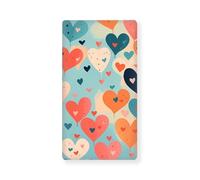 Odot Cot Bed Fitted Sheets 130x70cm, Love Heart Pattern Cot Bed Sheet Fitted Sheets for Cribs Baby Bed Sheets Soft Durable Bassinet Sheets Cot Bed Mattress Protector for Boy Girl (Love Heart)