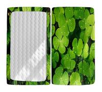 Odot Cot Bed Fitted Sheets, 3D Four Leaf Clover Pattern Moses Basket Fitted Sheet Crib Fitted Sheets Baby Bed Sheets Bassinet Sheets Cot Bed Mattress Protector (Four Leaf Clover 1,51x85cm)