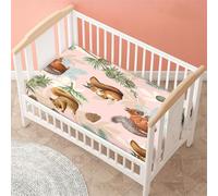Odot Cot Bed Fitted Sheets, 3D Squirrel Pattern Moses Basket Fitted Sheet Microfibre Crib Fitted Sheets Baby Bed Sheets Bassinet Sheets Cot Bed Mattress Protector (Pine Cones,95x65cm)