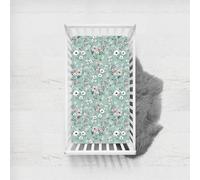 Odot Cot Bed Fitted Sheets, Floral Pattern Moses Basket Fitted Sheet Microfibre Crib Fitted Sheets Soft Baby Bed Sheets Bassinet Sheets Cot Bed Mattress Protector (Daisy,80x160cm)