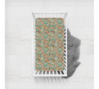 Odot Cot Bed Fitted Sheets, Floral Pattern Moses Basket Fitted Sheet Microfibre Crib Fitted Sheets Soft Baby Bed Sheets Bassinet Sheets Cot Bed Mattress Protector (Vintage Style,90x140cm)