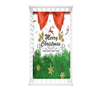 Odot Cot Bed Fitted Sheets, Merry Christmas Moses Basket Fitted Sheet Microfibre Crib Fitted Sheets Soft Baby Bed Sheets Bassinet Sheets Cot Bed Mattress Protector (Pine Leaves,40x90cm)