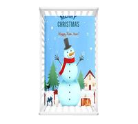 Odot Cot Bed Fitted Sheets, Merry Christmas Moses Basket Fitted Sheet Microfibre Crib Fitted Sheets Soft Baby Bed Sheets Bassinet Sheets Cot Bed Mattress Protector (Snowman,95x65cm)