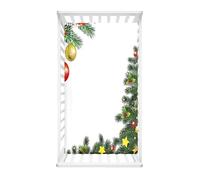 Odot Cot Bed Fitted Sheets, Merry Christmas Moses Basket Fitted Sheet Microfibre Crib Fitted Sheets Soft Baby Bed Sheets Bassinet Sheets Cot Bed Mattress Protector (Christmas Mistletoe,51x85cm)
