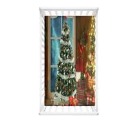 Odot Cot Bed Fitted Sheets, Merry Christmas Moses Basket Fitted Sheet Microfibre Crib Fitted Sheets Soft Baby Bed Sheets Bassinet Sheets Cot Bed Mattress Protector (Christmas Tree,90x55cm)