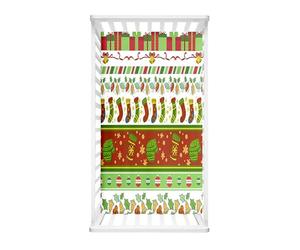 Odot Cot Bed Fitted Sheets, Merry Christmas Moses Basket Fitted Sheet Microfibre Crib Fitted Sheets Soft Baby Bed Sheets Bassinet Sheets Cot Bed Mattress Protector (Merry Christmas,75x30cm)