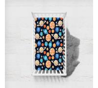 Odot Cot Bed Fitted Sheets, Planet Pattern Moses Basket Fitted Sheet Microfibre Crib Fitted Sheets Soft Baby Bed Sheets Bassinet Sheets Cot Bed Mattress Protector (65x95cm,Starry Sky)