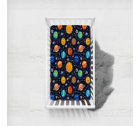 Odot Cot Bed Fitted Sheets, Toddler & Baby Bed Sheets, Universe Planet Print Microfiber Mattress Protector, Cozy Lightweight Bedside Cribs Bassinet Sheets for Boy and Girl (Style G,70x140cm)