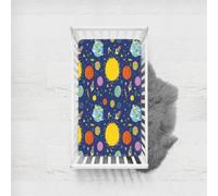 Odot Cot Bed Fitted Sheets, Toddler & Baby Bed Sheets, Universe Planet Print Microfiber Mattress Protector, Cozy Lightweight Bedside Cribs Bassinet Sheets for Boy and Girl (Style B,70x140cm)