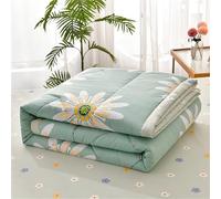 Odot Coverless Duvet 2.5 Tog for Single Double King Size, Summer Duvet No Cover Cosy and Lightweight Quilt Breathable Bedspreads Quilted Throw for Beds (Yellow daisy,150 * 200cm)