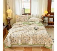 Odot Coverless Duvet 2.5 Tog Single Double King Size, Reversible Summer Quilted Duvet Cosy and Lightweight Quilt Breathable Bedspreads Quilted Throw for Beds (Golden fruit,180 * 200cm)
