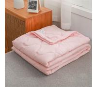 Odot Coverless Duvet 2.5 Tog Single Double King Size, Reversible Summer Quilted Duvet Cosy & Lightweight Quilt Breathable Bedspreads Quilted Throw for Beds (Light Pink,200 * 230cm)
