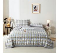 Odot Coverless Duvet 2.5 Tog Single Double King Size, Reversible Summer Quilted Duvet Throw Blanket for Sofa Bed, Soft Lightweight Bedspreads Bed Coverlet Throw, Classic Plaid (Simple,110x150cm)