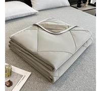 Odot Coverless Duvet 2.5 Tog Single Double King Size, Reversible Summer Quilted Duvet Throw Blanket for Sofa Bed, Soft Lightweight Bedspreads Bed Coverlet Throw (Gray,173x229cm)