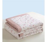 Odot Coverless Duvet 3 Tog for Single Double King Size, Summer Duvet No Cover Cosy and Lightweight Quilt Breathable Bedspreads Quilted Throw for Beds (Small Flower,150 * 200cm)