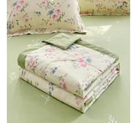Odot Coverless Duvet 4.5 Tog for Single Double King Size, Summer Cotton Duvet No Cover Cosy and Lightweight Quilt Breathable Bedspreads Quilted Throw for Beds (Rose flowers,200 * 230cm)