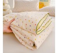 Odot Coverless Duvet 4.5 Tog for Single Double King Size, Summer Duvet No Cover Cosy and Lightweight Quilt Breathable Bedspreads Quilted Throw for Beds (Rainbow Polka Dots,150 * 200cm)