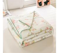 Odot Coverless Duvet 4.5 Tog for Single Double King Size, Summer Duvet No Cover Cosy and Lightweight Quilt Breathable Bedspreads Quilted Throw for Beds (Rabbit castle,150 * 200cm)