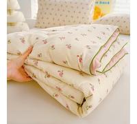 Odot Coverless Duvet 4.5 Tog for Single Double King Size, Summer Duvet No Cover Cosy and Lightweight Quilt Breathable Bedspreads Quilted Throw for Beds (Country Roses,200 * 230cm)