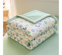 Odot Coverless Duvet 4.5 Tog for Single Double King Size, Summer Duvet No Cover Cosy and Lightweight Quilt Breathable Bedspreads Quilted Throw for Beds (Green grass,200 * 230cm)