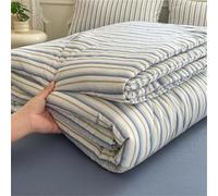 Odot Coverless Duvet 4.5 Tog for Single Double King Size, Summer Duvet No Cover Cosy and Lightweight Quilt Breathable Bedspreads Quilted Throw for Beds (Gray stripes 1,150 * 200cm)
