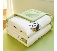 Odot Coverless Duvet 4.5 Tog for Single Double King Size, Summer Duvet No Cover Cosy and Lightweight Quilt Breathable Bedspreads Quilted Throw for Beds (Cute black panda,180 * 200cm)