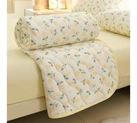 Odot Coverless Duvet 4.5 Tog for Single Double King Size, Summer Duvet No Cover Cosy and Lightweight Quilt Breathable Bedspreads Quilted Throw for Beds (Yellow tulip,150 * 200cm)
