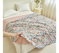 Odot Coverless Duvet 4.5 Tog for Single Double King Size, Summer Quilted Duvet Throw Blanket for Sofa Bed, Soft Lightweight Bedspreads Bed Coverlet Throw Quilting, 5D Pattern (Pink,150x200cm)