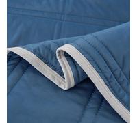 Odot Coverless Duvet 4.5 Tog Single Double King Size Reversible Summer Quilted Duvet Throw Blanket for Sofa Bed, Soft Lightweight Bedspreads Bed Coverlet Throw, Colorful Simple (Navy blue,200x230cm)