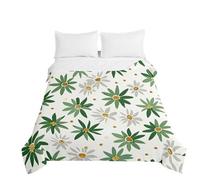 Odot Coverless Duvet,Throw Single Double Super King Size Quilted Soft Microfiber Lightweight Pattern Bedspreads Quilt Coverlet All Season Bedding (Flowers,230x280cm)