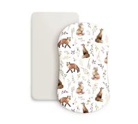 Odot Diaper Changing Pad Covers 2 Pack Cot Fitted Sheets for Boys Girls, Baby Newborn Bedside Cribs Bassinet Sheets, Soft Breathable Cotton Cot Mattress Protector Easy Care (Fox,82x41cm)