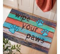 Odot Dirt Trapper Door Mat Indoor, Paw Print Pattern Non-slip Doormats Inside, Entrance Mats Soft Floor Carpet Rug, Dog Doormat, Muddy Shoes & Paws, Bathroom, Kitchen (Color 1,50x80cm)